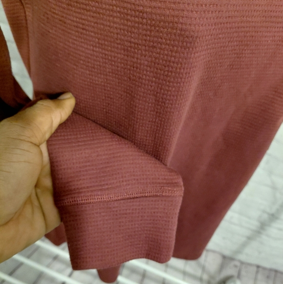 Lands' End Deep Red Funnel Neck Top - Picture 5 of 7